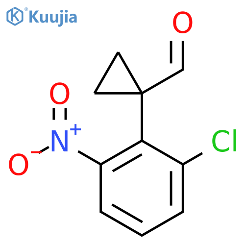 1-(2-chloro-6-nitrophenyl)cyclopropane-1-carbaldehyde structure