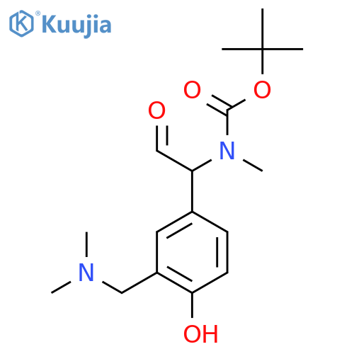 tert-butyl N-(1-{3-(dimethylamino)methyl-4-hydroxyphenyl}-2-oxoethyl)-N-methylcarbamate structure