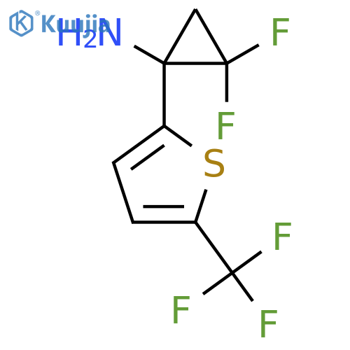 2,2-difluoro-1-5-(trifluoromethyl)thiophen-2-ylcyclopropan-1-amine structure