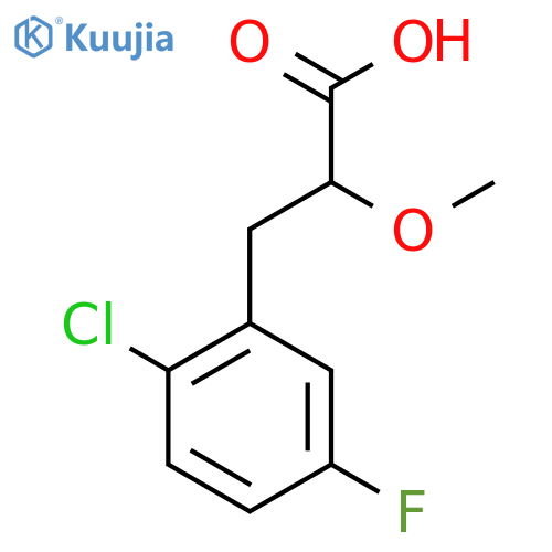 3-(2-chloro-5-fluorophenyl)-2-methoxypropanoic acid structure