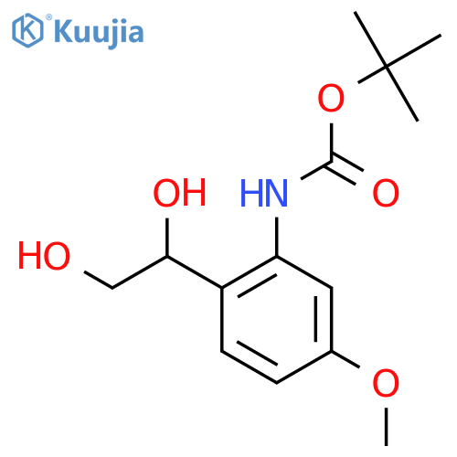 tert-butyl N-2-(1,2-dihydroxyethyl)-5-methoxyphenylcarbamate structure