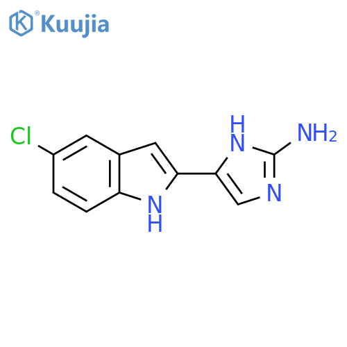 5-(5-chloro-1H-indol-2-yl)-1H-imidazol-2-amine structure