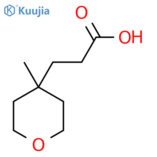 3-(4-methyloxan-4-yl)propanoic acid structure