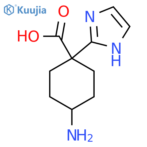 4-amino-1-(1H-imidazol-2-yl)cyclohexane-1-carboxylic acid structure