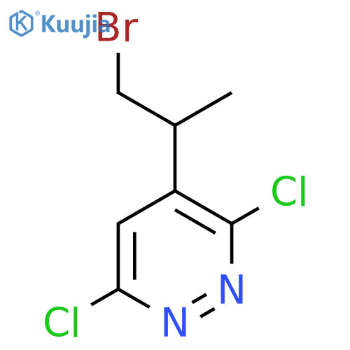 4-(1-bromopropan-2-yl)-3,6-dichloropyridazine structure