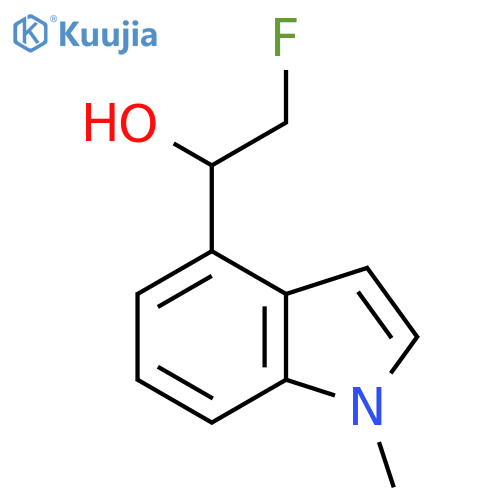 2-fluoro-1-(1-methyl-1H-indol-4-yl)ethan-1-ol structure