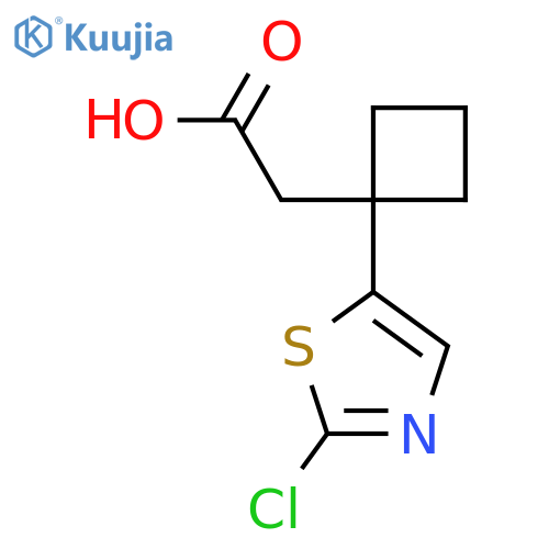 2-1-(2-chloro-1,3-thiazol-5-yl)cyclobutylacetic acid structure