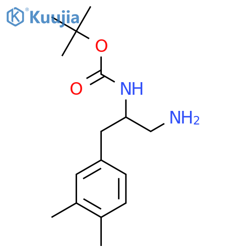 tert-butyl N-1-amino-3-(3,4-dimethylphenyl)propan-2-ylcarbamate structure