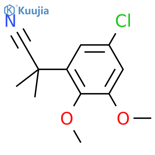 2-(5-chloro-2,3-dimethoxyphenyl)-2-methylpropanenitrile structure