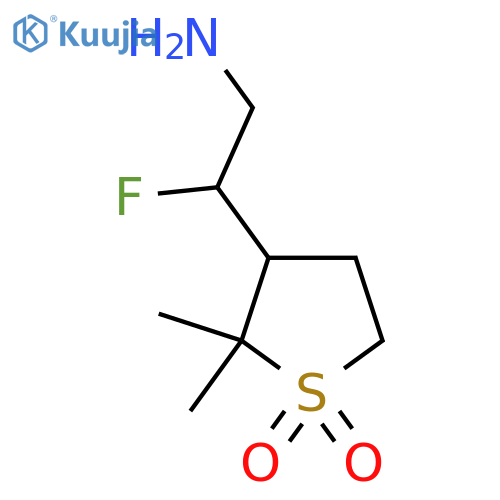 3-(2-amino-1-fluoroethyl)-2,2-dimethyl-1lambda6-thiolane-1,1-dione structure