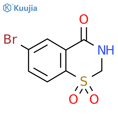 6-bromo-3,4-dihydro-2H-1lambda6,3-benzothiazine-1,1,4-trione structure