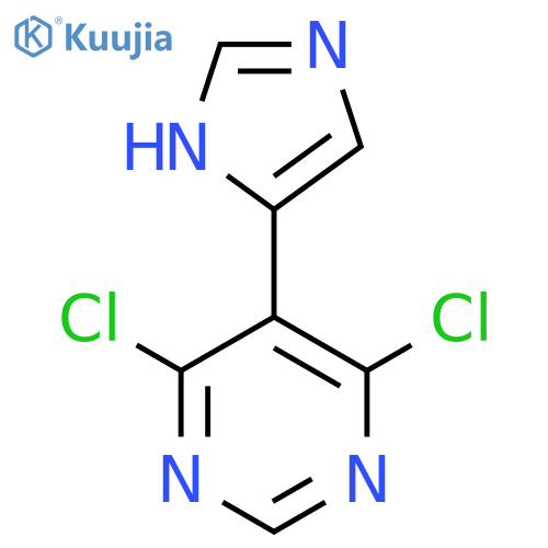 4,6-dichloro-5-(1H-imidazol-4-yl)pyrimidine structure
