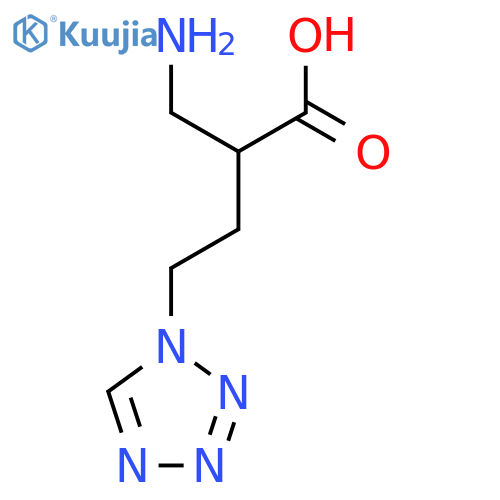 2-(aminomethyl)-4-(1H-1,2,3,4-tetrazol-1-yl)butanoic acid structure
