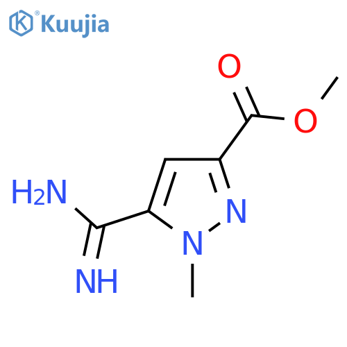 methyl 5-carbamimidoyl-1-methyl-1H-pyrazole-3-carboxylate structure