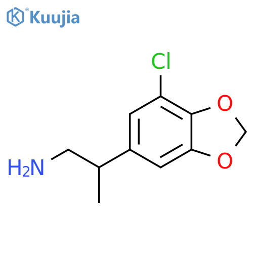 2-(7-chloro-1,3-dioxaindan-5-yl)propan-1-amine structure