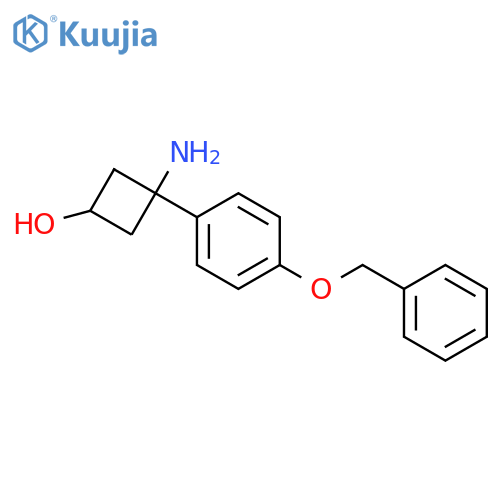 3-amino-3-4-(benzyloxy)phenylcyclobutan-1-ol structure