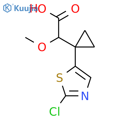 2-1-(2-chloro-1,3-thiazol-5-yl)cyclopropyl-2-methoxyacetic acid structure