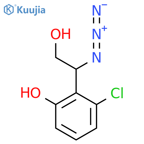 2-(1-azido-2-hydroxyethyl)-3-chlorophenol structure