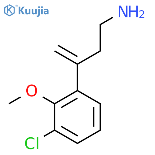 3-(3-chloro-2-methoxyphenyl)but-3-en-1-amine structure