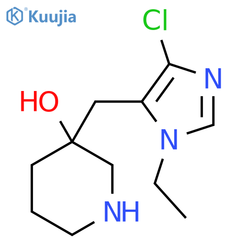 3-(4-chloro-1-ethyl-1H-imidazol-5-yl)methylpiperidin-3-ol structure