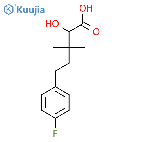 5-(4-fluorophenyl)-2-hydroxy-3,3-dimethylpentanoic acid structure