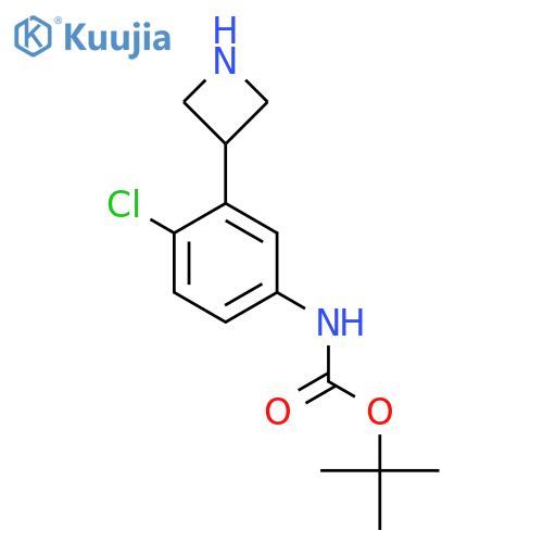 tert-butyl N-3-(azetidin-3-yl)-4-chlorophenylcarbamate structure