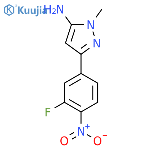 3-(3-fluoro-4-nitrophenyl)-1-methyl-1H-pyrazol-5-amine structure
