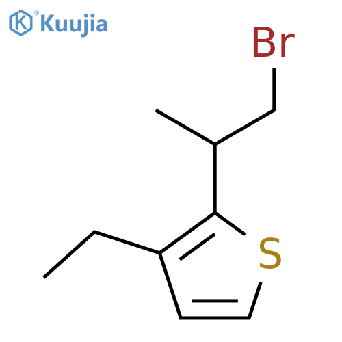 2-(1-bromopropan-2-yl)-3-ethylthiophene structure