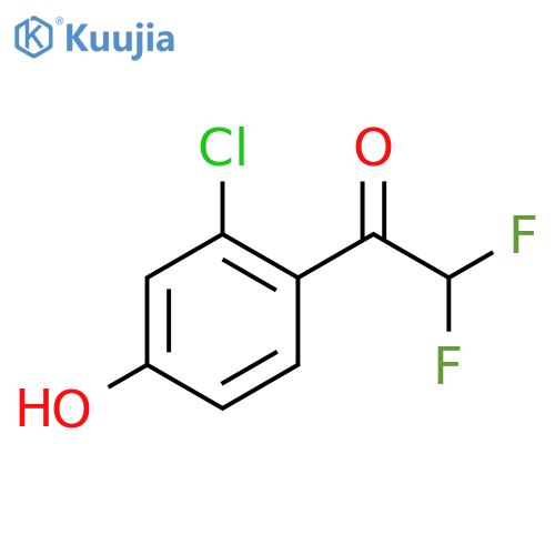 1-(2-chloro-4-hydroxyphenyl)-2,2-difluoroethan-1-one structure