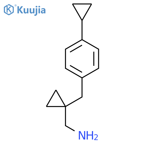 {1-(4-cyclopropylphenyl)methylcyclopropyl}methanamine structure