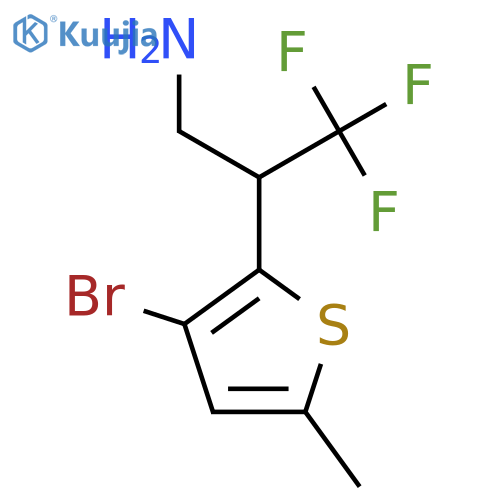 2-(3-bromo-5-methylthiophen-2-yl)-3,3,3-trifluoropropan-1-amine structure