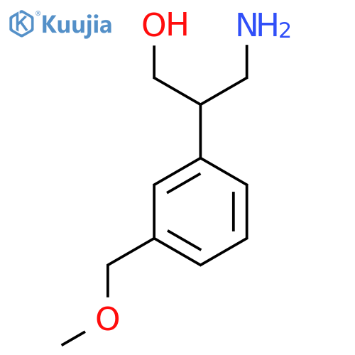 3-amino-2-3-(methoxymethyl)phenylpropan-1-ol structure