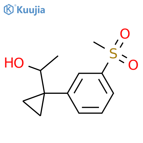 1-[1-(3-Methanesulfonylphenyl)cyclopropyl]ethan-1-ol structure