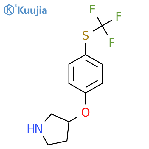 3-{4-(trifluoromethyl)sulfanylphenoxy}pyrrolidine structure
