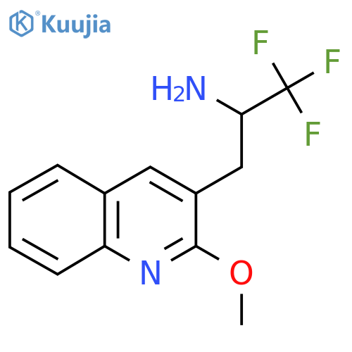 1,1,1-trifluoro-3-(2-methoxyquinolin-3-yl)propan-2-amine structure