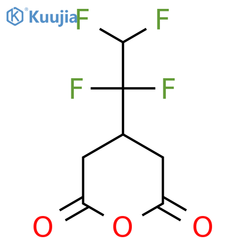 4-(1,1,2,2-tetrafluoroethyl)oxane-2,6-dione structure