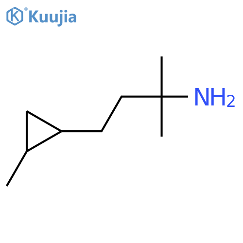 2-methyl-4-(2-methylcyclopropyl)butan-2-amine structure
