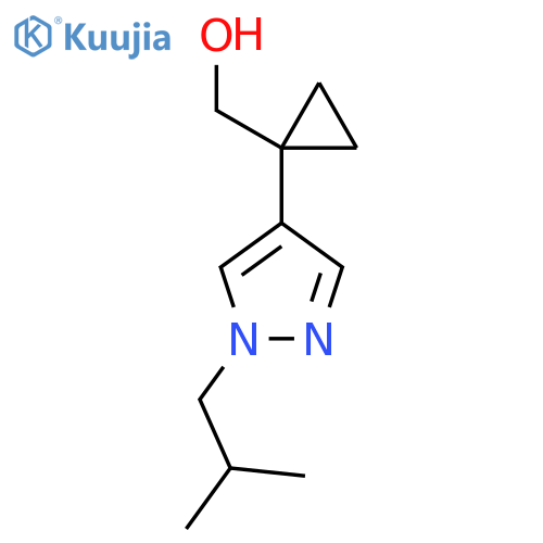 {1-1-(2-methylpropyl)-1H-pyrazol-4-ylcyclopropyl}methanol structure