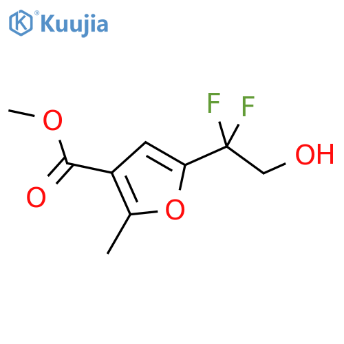 methyl 5-(1,1-difluoro-2-hydroxyethyl)-2-methylfuran-3-carboxylate structure