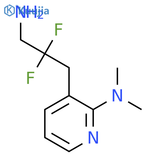 3-(3-amino-2,2-difluoropropyl)-N,N-dimethylpyridin-2-amine structure