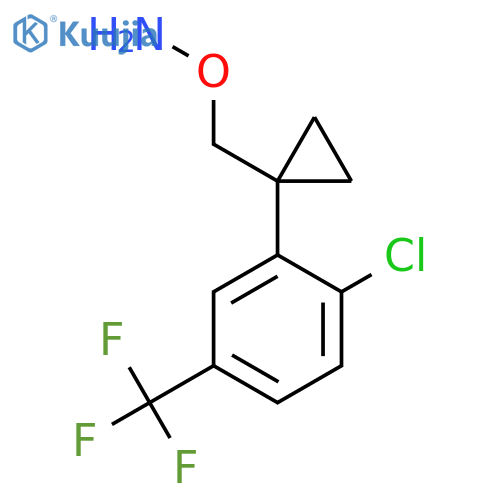 O-({1-2-chloro-5-(trifluoromethyl)phenylcyclopropyl}methyl)hydroxylamine structure