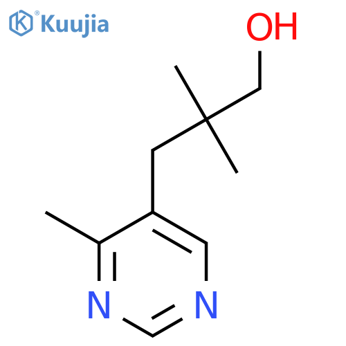 2,2-dimethyl-3-(4-methylpyrimidin-5-yl)propan-1-ol structure