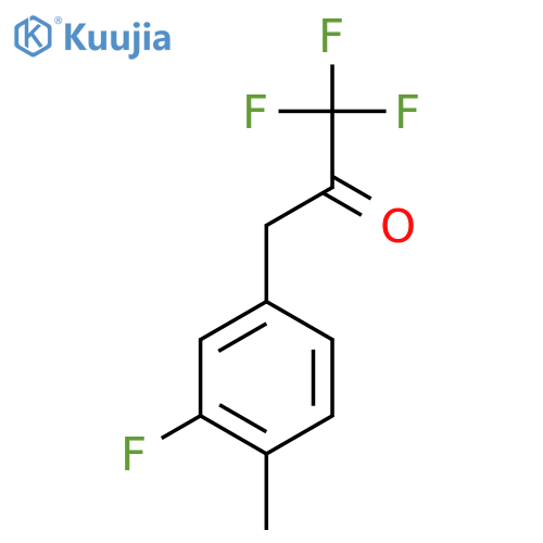 1,1,1-trifluoro-3-(3-fluoro-4-methylphenyl)propan-2-one structure