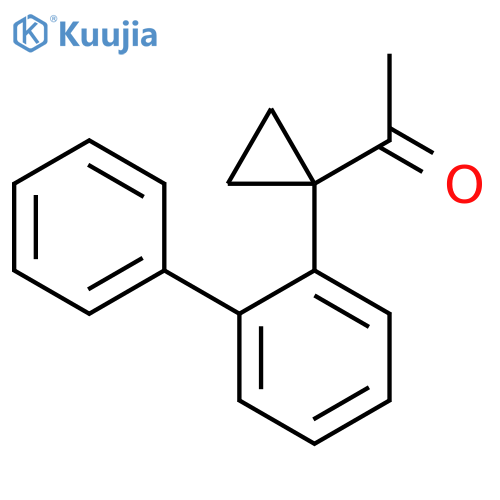 1-1-(2-phenylphenyl)cyclopropylethan-1-one structure