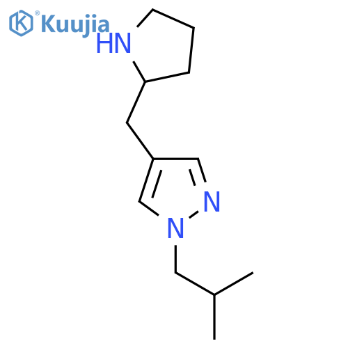 1-(2-methylpropyl)-4-(pyrrolidin-2-yl)methyl-1H-pyrazole structure