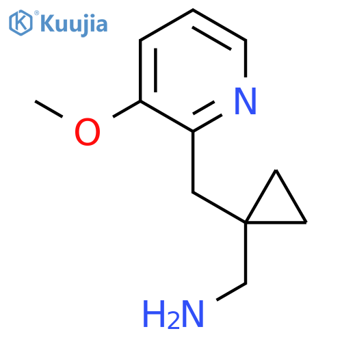 {1-(3-methoxypyridin-2-yl)methylcyclopropyl}methanamine structure
