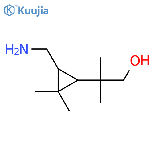 2-3-(aminomethyl)-2,2-dimethylcyclopropyl-2-methylpropan-1-ol structure