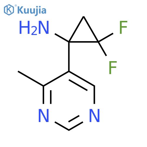 2,2-difluoro-1-(4-methylpyrimidin-5-yl)cyclopropan-1-amine structure