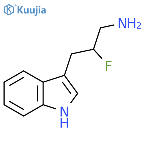 2-fluoro-3-(1H-indol-3-yl)propan-1-amine structure