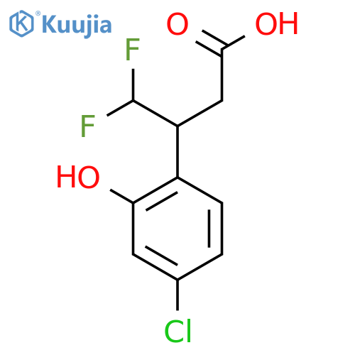3-(4-chloro-2-hydroxyphenyl)-4,4-difluorobutanoic acid structure